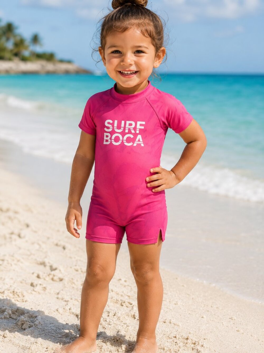 🌺🏄 Surf Boca Toddler Rash Guard Swimsuit | Hot Pink | NWOT | Multiple Sizes
